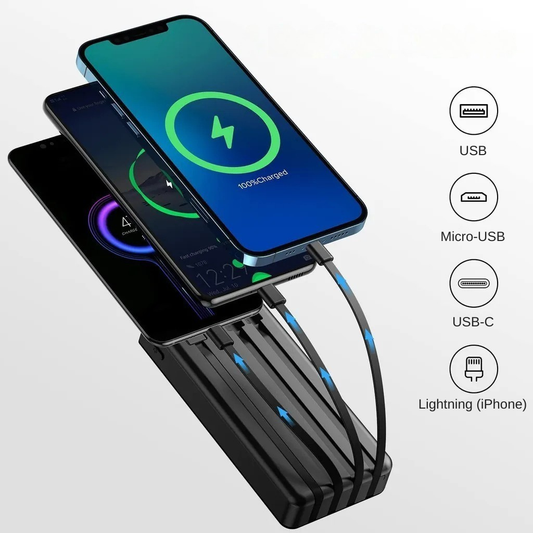 Powerbank med solceller (30.000 mAh)