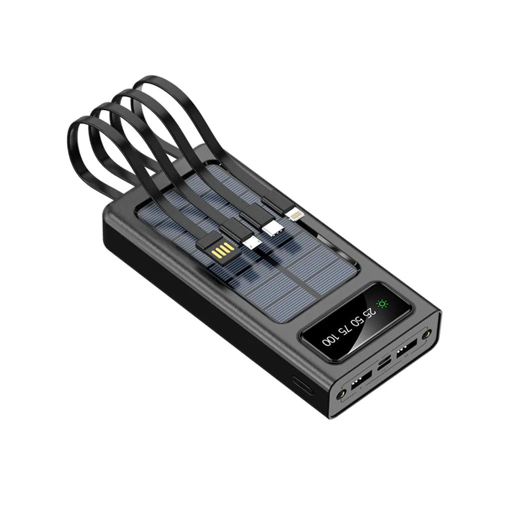 Powerbank med solceller (30.000 mAh)